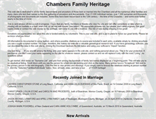 Tablet Screenshot of chambersheritage.com